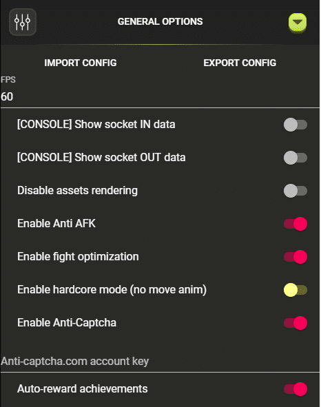 Interface general settings dofucks